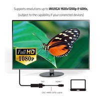 Club3D Pasívny adaptér HDMI na DVI-D s jedným prepojením (M/F), 22 cm