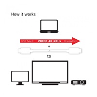 Adaptér Club3D USB 3.1 Typ C na DisplayPort 1.2 4K60Hz UHD 1,2 m (M/M)