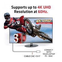 Adaptér Club3D USB 3.1 Typ C na DisplayPort 1.2 4K60Hz UHD 1,2 m (M/M)