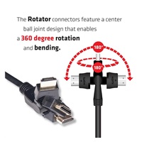 Kábel HDMI Club3D 2.0 4K60Hz UHD, 360 otočné konektory (M/M), 2 m