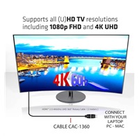 Kábel HDMI Club3D 2.0 4K60Hz UHD, 360 otočné konektory (M/M), 2 m