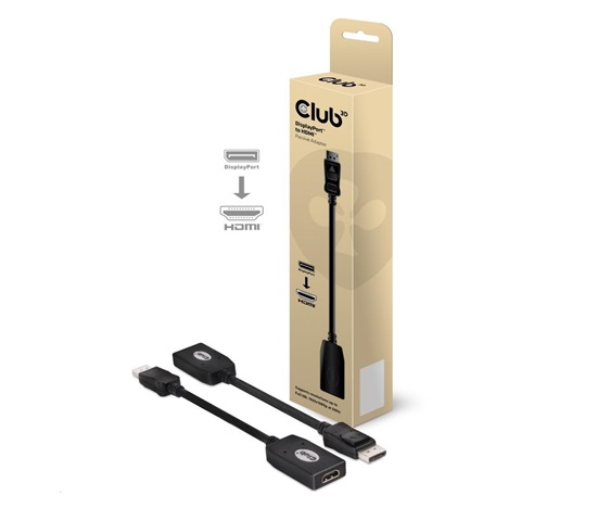 Club3D Pasívny adaptér DisplayPort 1.1 na HDMI 1.3 (M/F), 24cm