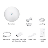 UBNT airMAX NanoBeam 2AC 2x13dBi [AP/Klient, 2.4GHz, 2x13dBi, 10/100/1000 Ethernet, airMAX ac]