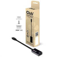 Club3D Adaptér aktívny mini DisplayPort 1.4 na HDMI 2.0b, HDR (M/F), 16cm