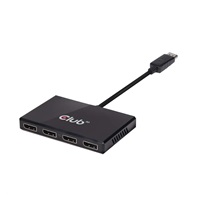 Club3D Video hub MST (Multi Stream Transport) DisplayPort na 4x DisplayPort, napájanie USB