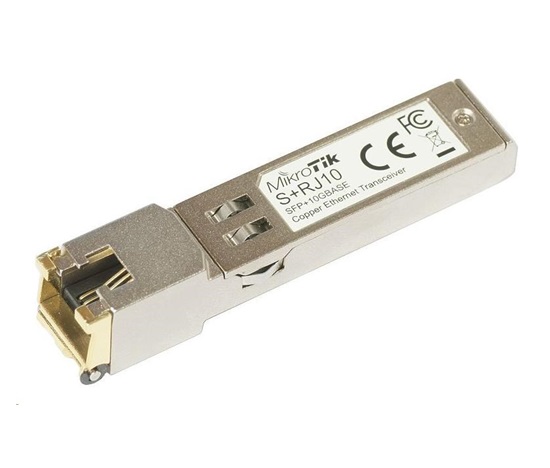 MikroTik SFP+ na metalický konvertor 10M/100M/1G/2.5G/5G/10G, RJ-45, do 200 m