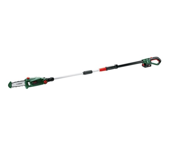 BOSCH UniversalChainPole 18, akumulátorový teleskopický prořezávač větví, 18 V, lišta 20 cm, rychlost řezu 4 m/s