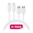 CONNECT IT Wirez USB-C (typ C) -> USB-A, USB 3.1 Gen 1, biely, 1 m (2 ks v balení)