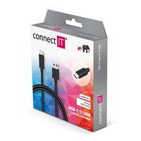CONNECT IT Wirez USB-C (typ C) -> USB-A, USB 3.1 Gen 1, čierna, 0,5 m