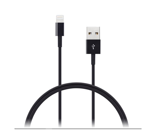 CONNECT IT Wirez Apple Lightning - USB, čierny, 1 m