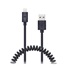 CONNECT IT Wirez Apple Lightning - špirálový flexibilný kábel USB, 1,2 m, čierny