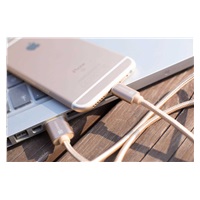 CONNECT IT Wirez Premium Metallic micro USB - USB, ružové zlato, 1 m