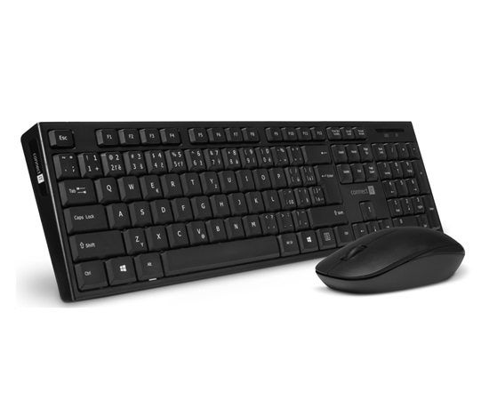 CONNECT IT Combo bezdrôtová čierna klávesnica + myš, CZ + SK rozloženie