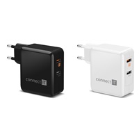 PRIPOJTE RÝCHLE NABÍJANIE 3.0 nabíjací adaptér 2x USB (3,4 A), QC 3.0, čierna