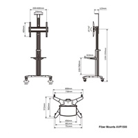 Profesionální luxusní televizní stojan na televize 32" až 60" - držák