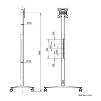 Špičkový stojan na televizory a monitory 19-46", nosnost 30kg, OMB Marco Polo -  držák