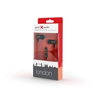 GEMBIRD sluchátka s mikrofonem MHS-EP-LHR pro MP3, kovová, Black