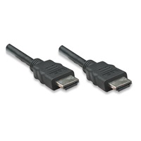 MANHATTAN HDMI kábel s Ethernetom, HEC, ARC, 3D, 4K, tienený, 1 m, čierny
