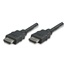 MANHATTAN HDMI kábel s Ethernetom, HEC, ARC, 3D, 4K, tienený, 2 m, čierny