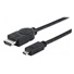 MANHATTAN HDMI kábel s Ethernetom, HDMI samec na mikro samec, HEC, ARC, 3D, 4K, tienený, 2 m, čierny