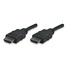 MANHATTAN Vysokorýchlostný kábel HDMI 3D, samec na samca, tienený, čierny, 7,5 m