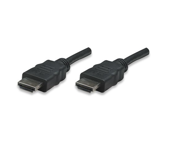MANHATTAN Vysokorýchlostný kábel HDMI 3D, samec na samca, tienený, čierny, 7,5 m