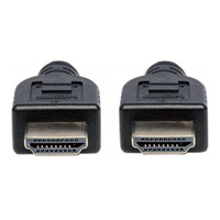 MANHATTAN Nástenný vysokorýchlostný kábel CL3 HDMI s Ethernetom, HEC, ARC, 3D, 4K, tienený, 1 m, čierny