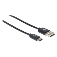 MANHATTAN kábel Hi-Speed USB-C, C Male / A Male, 2 m, čierny