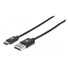 MANHATTAN kábel Hi-Speed USB-C, C Male / A Male, 3 m, čierny