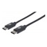 MANHATTAN Hi-Speed USB-C kábel, Type-C Male to Type-C Male, 2 m, čierny
