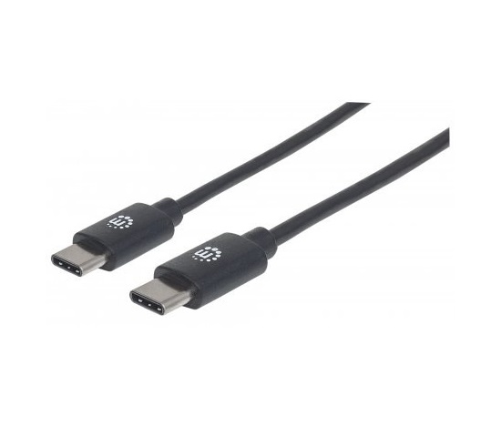 MANHATTAN Hi-Speed USB-C kábel, Type-C Male to Type-C Male, 2 m, čierny