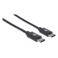 MANHATTAN Hi-Speed USB-C kábel, Type-C Male to Type-C Male, 2 m, čierny