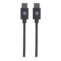 MANHATTAN Hi-Speed USB-C kábel, Type-C Male to Type-C Male, 2 m, čierny