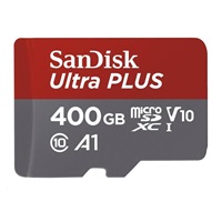 Karta SanDisk MicroSDXC 400 GB Ultra (100 MB/s, A1 Class 10 UHS-I, Android) + adaptér