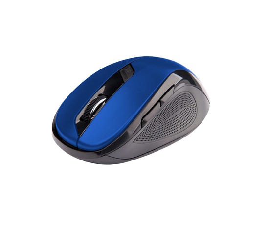 C-TECH Mouse WLM-02, čierno-modrá, bezdrôtová, 1600DPI, 6 tlačidiel, USB nano prijímač