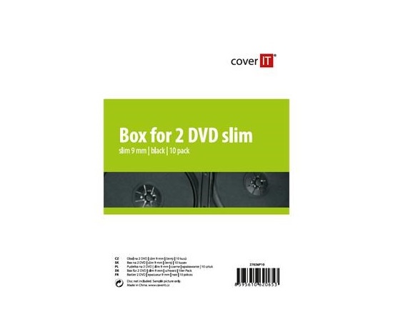 COVER IT obal na 2 DVD 9mm slim black 10ks/balenie
