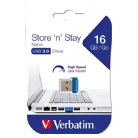 VERBATIM Flash disk 16 GB Store 'n' Stay Nano, USB 3.