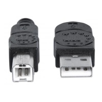 MANHATTAN USB kábel 2.0 Kábel A-B 1,8 m, čierny