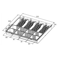 Náhradný plastový priečinok na peniaze Virtuos 4/8 pre zásuvku S-410