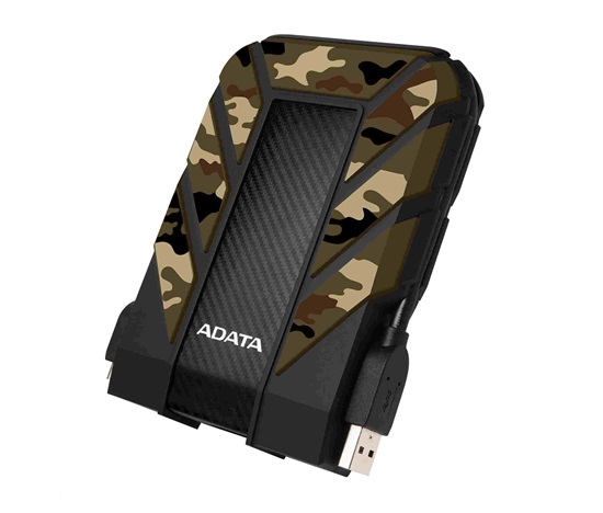 Externý pevný disk ADATA 2TB 2,5" USB 3.1 DashDrive Durable HD710M Pro, kamufláž (guma, odolný voči nárazom/vode/prachu)
